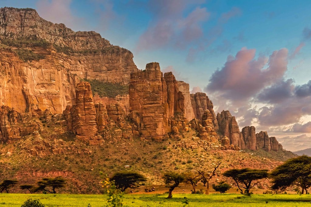 Sandstone spires of Tigray
